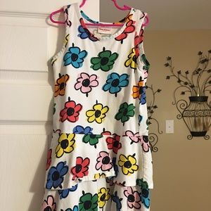Hanna Andersson White w/multi color flowers dress